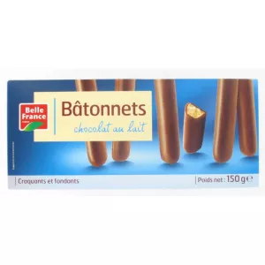 Palitos Crocantes de Chocolate ao Leite 150g - BELLE FRANCE