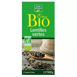 Biologische Groene Linzen 500g - BELLE FRANCE