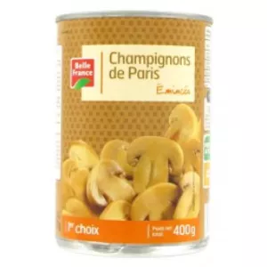 कटा हुआ बटन मशरूम 400 ग्राम - BELLE FRANCE