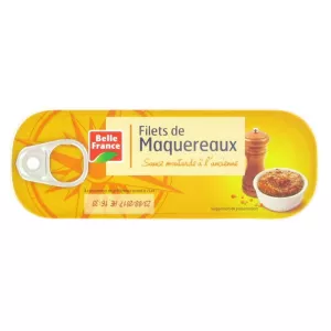 Wavu wa mackerel na mchuzi wa zamani wa haradali 169g - BELLE FRANCE