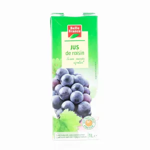 Jus De Raisin Sans Sucres Ajoutés 1l - BELLE FRANCE