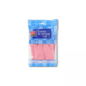 ピンク家庭用手袋 1 組 サイズ S - BELLE FRANCE