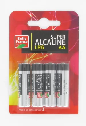 Pile Super Alcaline Lr6 Aa X 4 - BELLE FRANCE
