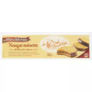 Bicuits Suisses X10 Nougat Noisette 100g - Les DÉlices De Belle France