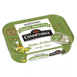 Sardines Sans Arêtes à l'Huile d'Olive, 98g - CONNÉTABLE
