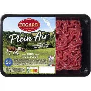 Reines Rinderhackfleisch 5 % Mg 350 g – Bigard