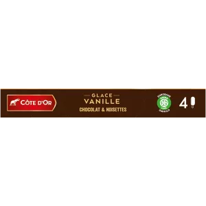 Glace vanille lait noisette x4 - COTE D'OR