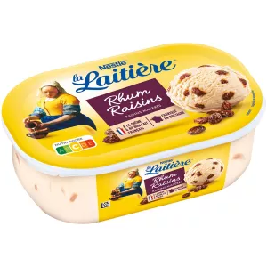 Glace rhum raisin 490g - LA LAITIERE