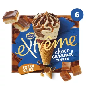 Glace Cône Choco Caramel Toffee x6 - EXTREME