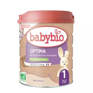 Lait bébé en Poudre 1 âge optima Bio 800g - BABYBIO