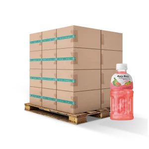 Getränk aus rosa Guave und Nata de Coco, 32 cl für 24 Stück - MOGU MOGU