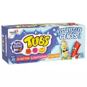 Drinkbare yoghurtbekers voor kinderen Aardbei Framboos Perzik Smaak 15x37g - Yoplait