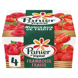 Yaourt aux fruits fraise framboise 4x125g - PANIER DE YOPLAIT