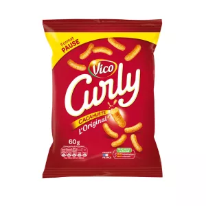 Chips de Amendoim Originais, 60g - CURLY