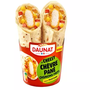 Wrap le Cheesy Bare Chèvre Oignons Frits Suge 180g - Daunat