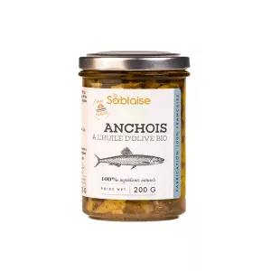 Anchois à L'huile D'olive Bio 120g - La Sablaise