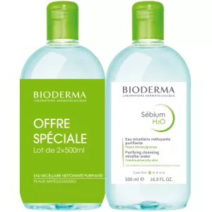 Solution Micellaire Sébium H2o 2x500ml - Bioderma