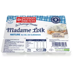 Fromage Fouetté Madame Loïk Nature Au Sel De Guérande 9x20g - Paysan Breton