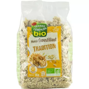 Organic crispy muesli 1kg - TERRES ET CÉRÉALES