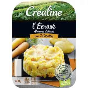दोनों गाजर 2x200g के साथ आलू को कुचल दिया - Crealine