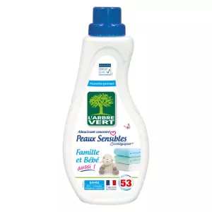 Adoucissant peaux sensibles famille et bébé 800ml - L'ARBRE VERT