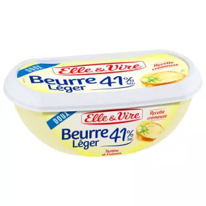 Beurre doux Léger 41% 250g - ELLE & VIRE