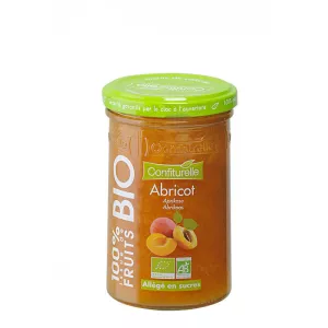 confiture d'abricot bio 100% issue de fruits 290g - CONFITURELLE