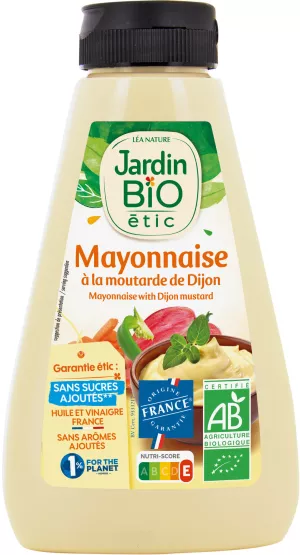 Mosterd mayonaise van Dijon Organic 315G -Jardin Organic Etic