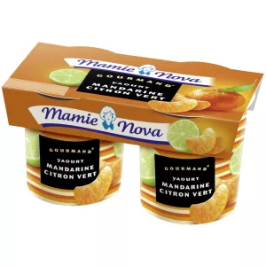 Йогурт Gourmet со вкусом мандарина/лайма 2x150г - Mamie Nova