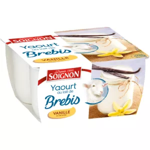 زبادي الغنم بالفانيليا 4x110 جرام - Soignon
