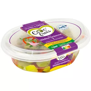 Olives Vertes Poivrons Ail Herbes 200g - Croc'frais