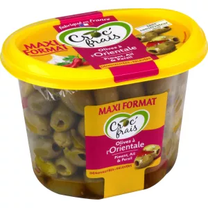 Olives Vertes Dénoyautées à l'Orientale 500g - CROC'FRAIS