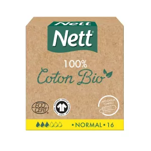 Tampons avec Applicateur 100% Coton Bio Normal x16NETT
