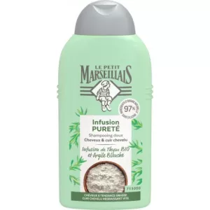 Champú Purificante Equilibrante, Cabello Que Reengrasa Rápidamente, Sin Silicona, Arcilla Blanca, Bio 250 ml - Le Petit Marseillais