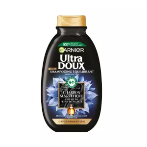 ヘアケア マグネティック チャコール アンド ナイジェラ フラワー オイル バランシング シャンプー、250ml - GARNIER