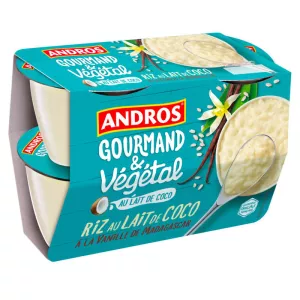 Gemüsedessert Vanille-Kokos-Milchreis 4x100g - ANDROS