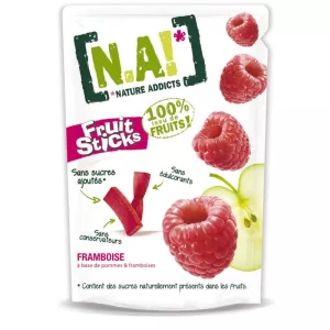 Bonbons Fruits Sticks, Framboise 40g N.a!