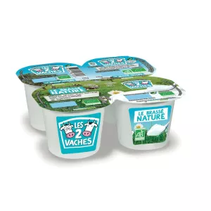 Sữa chua khuấy tự nhiên hữu cơ, 4x115g - LES 2 VACHES