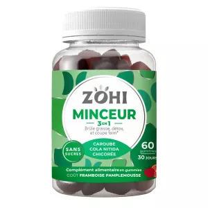 स्लिमिंग फूड सप्लीमेंट खुशबू रास्पबेरी ग्रेपफ्रूट पिल बॉक्स 30 दिन, 180 ग्राम - ZOHI