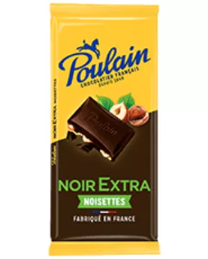Barra de chocolate amargo extra avelã 2x100g - POULAIN