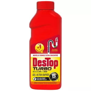 Déboucheur Gel Turbo 5 Min - 2 Doses 500ml - DESTOP