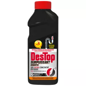 Déboucheur Gel Surpuissant - 2 Doses 500ml - DESTOP