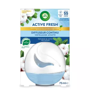 Diffuseur Continu Désodorisant Active Fresh Coton 75ml - AIR WICK