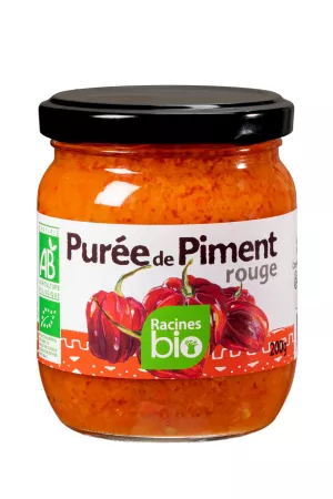 Red Pepper Puree (12 x 200 g) - Racines Bio