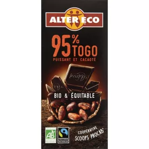 Chocolat Noir 95% Togo 100g - Alter Eco