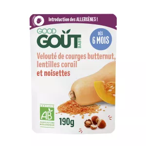 Velouté De Courge Butternut. Lentilles Corail Et Noisette 190g - GOOD GOUT