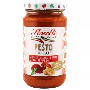 Molho de pesto de tomate e queijo 190g - Florelli