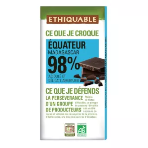 100g Choco Nr 98 Equateur Bio