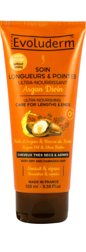 Soin Longueurs & Pointes Ultra-nourrissant Argan Divin 100ml - Evoluderm