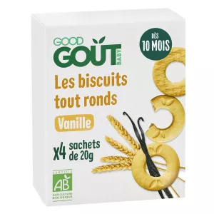 Biscuits bébé à la vanille BIO dès 10 mois 80g - GOOD GOUT